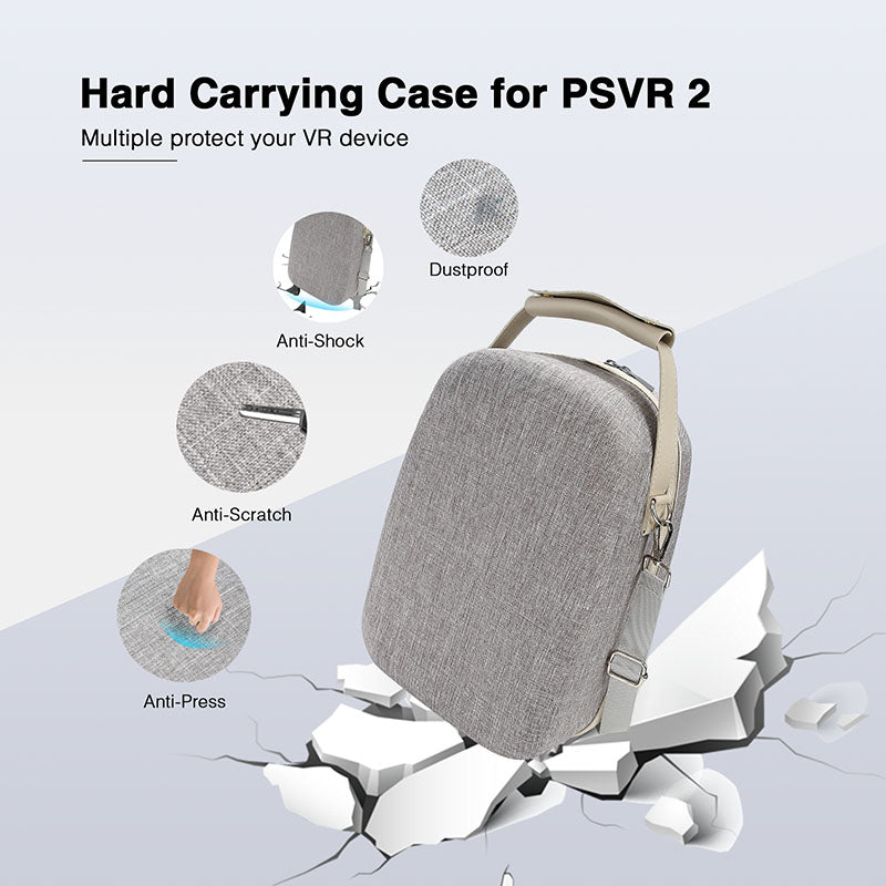 Grey Carrying Case Compatible with PlayStation VR2, Mytrix Portable Hard Shell Travel Case Storage for PS VR2 Grey Carrying Case Compatible with PlayStation VR2, Mytrix Portable Hard Shell Travel Case Storage for PS VR2